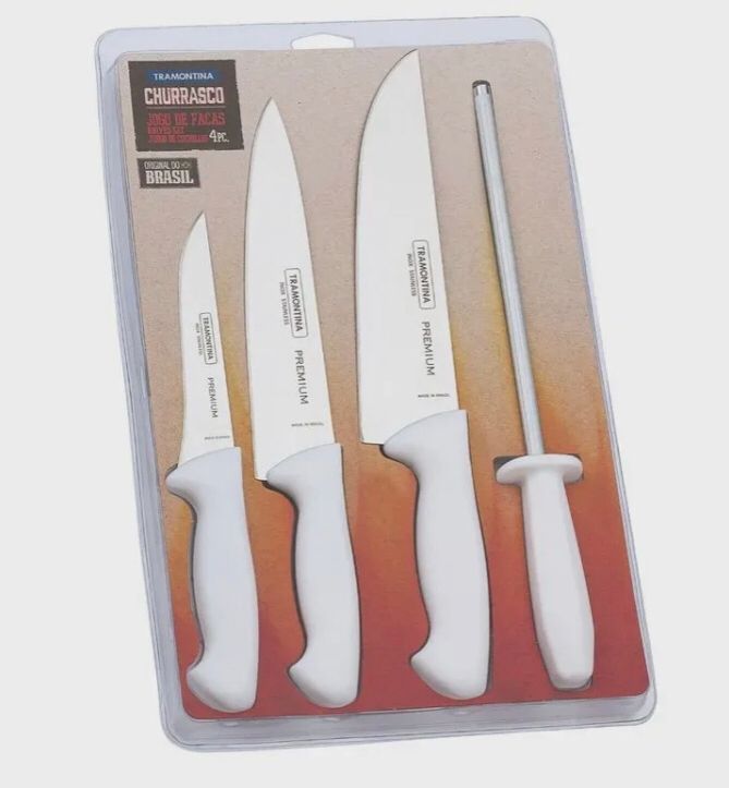 Foto do produto JOGO FACA INOX 4PC PREMIUM BRANCO TRAMONTINA